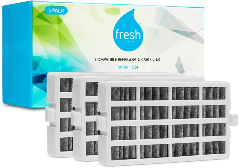 Mist Fresh W10311524 Refrigerator Air Filter Replacement for Whirlpool, W10311524, AIR1, Maytag, Kitchenaid, and Jenn-Air, FreshFlow (3 Pack) - Image 1